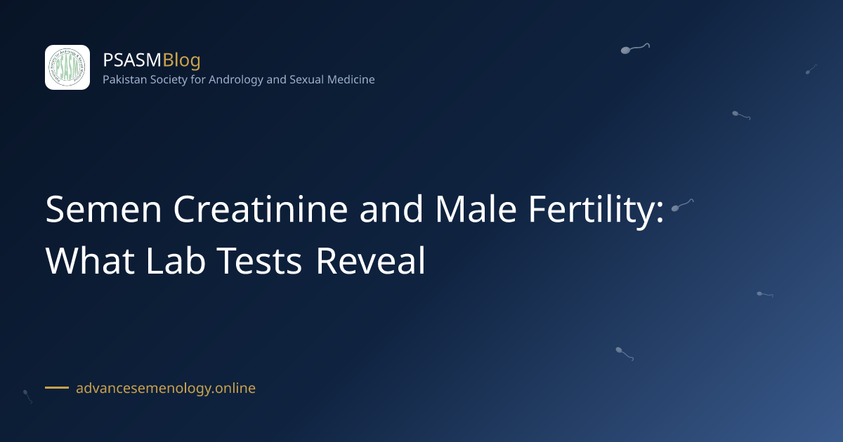Semen Creatinine and Male Fertility: What Lab Tests Reveal — PSASM Blog